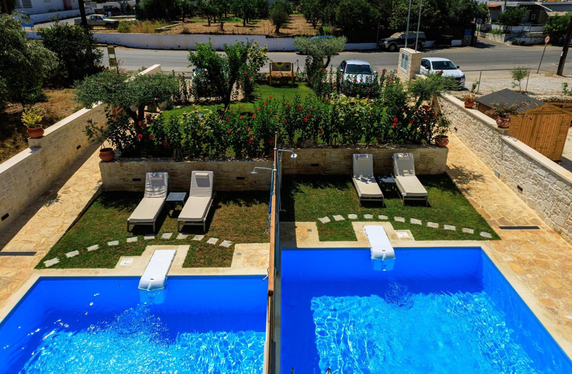 Sun Flower Villas With Sea View Agia Marina Exterior foto