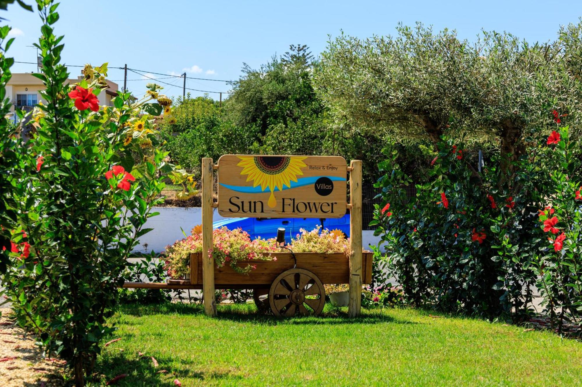 Sun Flower Villas With Sea View Agia Marina Exterior foto
